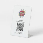 Signe De Table Connectez-vous au logo d'entreprise WIFI QR Code (Recto)