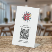 Signe De Table Connectez-vous au logo d'entreprise WIFI QR Code