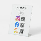 Signe De Table Connectez-vous avec le sceau Pedestal Tabletop Cod (Recto)