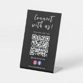 Signe De Table Connectez-vous avec nous Facebook Instagram Qr Cod (Recto)