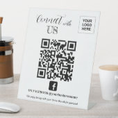 Signe De Table Connectez-vous avec nous Facebook QR code (In SItu)
