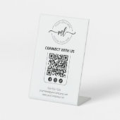Signe De Table Connectez-vous avec nous Logo de l'entreprise Init (Recto)