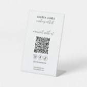 Signe De Table Connectez-vous avec nous Social Media Qr Code (Recto)