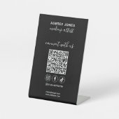 Signe De Table Connectez-vous avec nous Social Media Qr Code Sign (Recto)