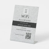 Signe De Table Connexion de code QR Wi-Fi personnalisé moderne av (Recto)