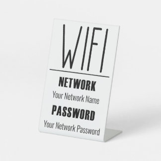 Signe De Table Connexion de mot de passe réseau WiFi personnalisé