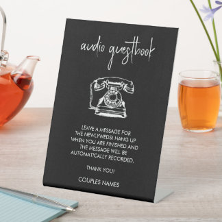 Signe De Table Connexion du Mariage du livre d'invité audio