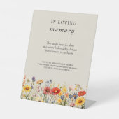 Signe De Table Connexion en mémoire d'amour Rustic Fleur sauvage  (Recto)