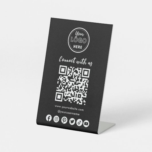 Signe De Table Connexion Minimale Avec Les Médias Sociaux América (Recto)