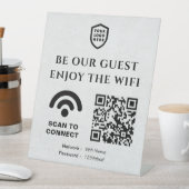 Signe De Table Connexion QR Wifi | Logo de l'entreprise (In SItu)