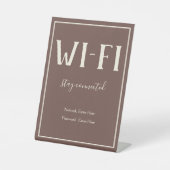 Signe De Table Connexion Wi-Fi Brown Rustique Bohème (Recto)