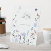 Signe De Table Conseil Fleur sauvage Dusty Blue À La Mariée (In SItu)