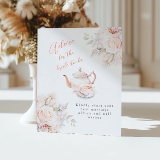 Signe De Table Conseil pour une fête de thé marie Pastel Blooms