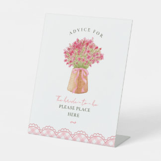 Signe De Table Conseils de shower de mariage rose pour la future