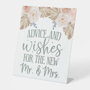Signe De Table Conseils et voeux pour la Mme et Mme Mariage