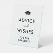 Signe De Table Conseils et Whiss de graduation noir moderne (Recto)