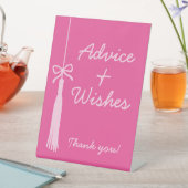 Signe De Table Conseils & Souhaits Coquette Bow Pink Grad Tassel (In SItu)