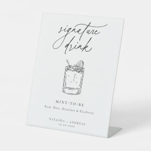 Signe De Table Contemporain Chic Minimaliste Signature Boisson