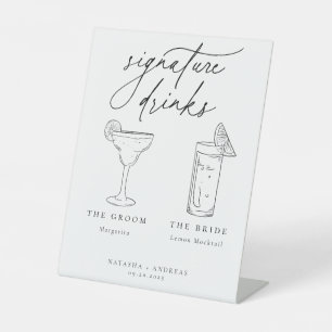 Signe De Table Contemporain Chic Minimaliste Signature Boissons