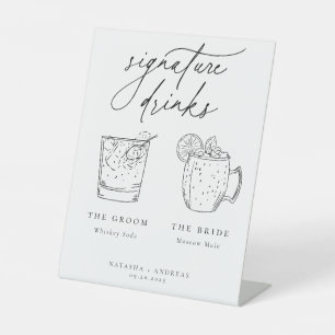 Signe De Table Contemporain Chic Minimaliste Signature Boissons