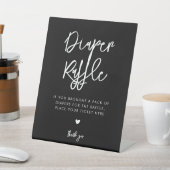 Signe De Table Contemporain moderne noir Raffle de couches (In SItu)