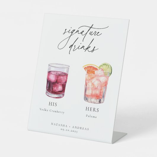 Signe De Table Contemporary Cocktails Signature Drinks (Recto)