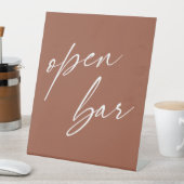 Signe De Table Contemporary Handwriting Open Bar Terracotta (In SItu)