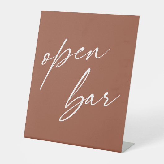 Signe De Table Contemporary Handwriting Open Bar Terracotta (Recto)