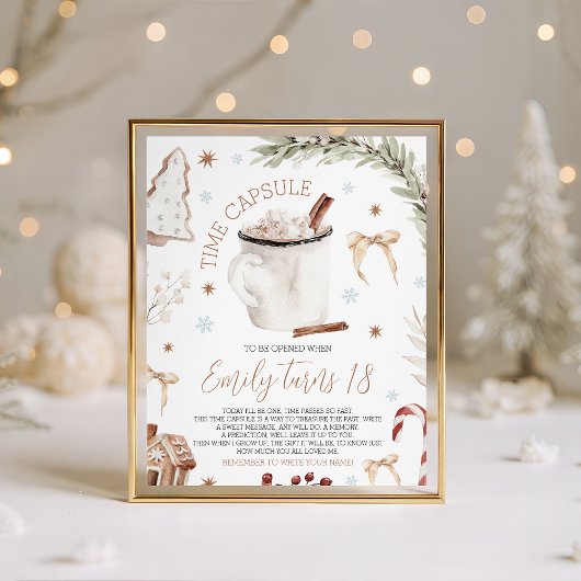 Signe De Table Cookies & Cocoa Time Capsule Sign