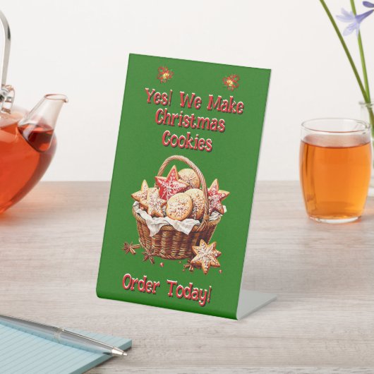 Signe De Table Cookies de Noël entièrement modifiables (In SItu)