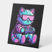 Signe De Table Cool Cat Gamer (Recto)