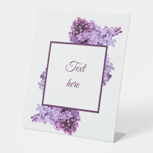 Signe De Table Cool lilas violet violet ressort fleuri (Recto)