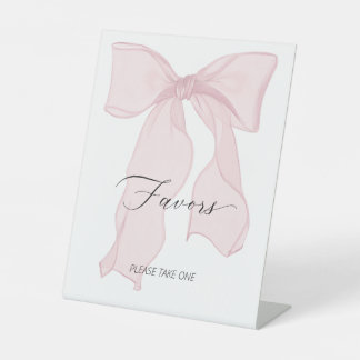 Signe De Table Coquette Bow Rose Anniversaire Fête Faveurs
