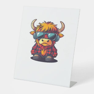 Signe De Table Coquette Highland Cow Bubblegum Tshirt Design, Hol