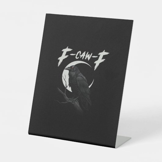 Signe De Table Corbeau Drôle Essentiel Créatif Décontracté (Recto)