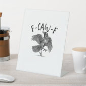 Signe De Table Corbeau, F-Caw-F Oiseau Drôle (In SItu)