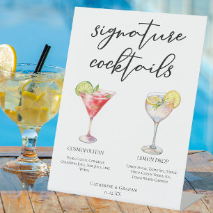 Signe De Table Cosmopolite Lemon Drop Signature Cocktails Menu
