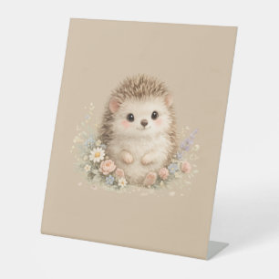 Signe De Table Cottage Floral Kawaii Cadeau Hérisson