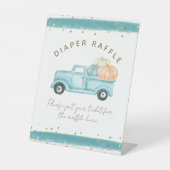 Signe De Table Couche pour Baby Shower Moderne de Citrouille de C (Recto)