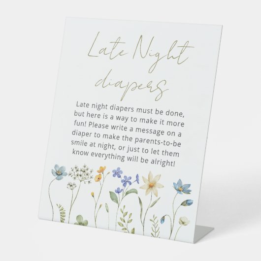Signe De Table Couches de nuit Fleurs de Wildflower (Recto)