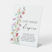 Signe De Table Couches de nuit Fleurs sauvages  (Recto)
