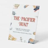 Signe De Table Coucou C'est un garçon Chasse à la sucette pour Ba (Recto)