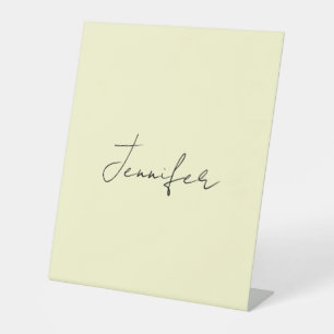 Signe De Table Couleur crème élégant moderne minimaliste nom simp