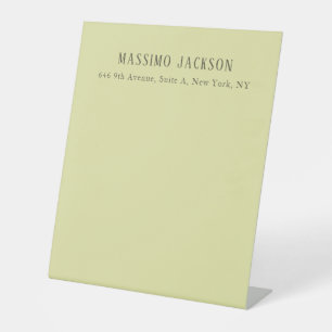 Signe De Table Couleur pastel personnalisée nom minimaliste perso