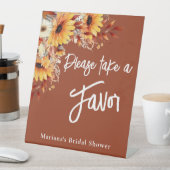 Signe De Table Couleurs automnales Fleurs Floral Terracotta Favor (In SItu)