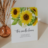 Signe De Table Country Sunflower Candle Burns Mariage Memorial