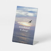 Signe De Table Courage pour changer (Recto)