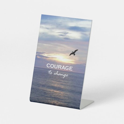 Signe De Table Courage pour changer (Recto)