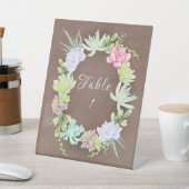 Signe De Table Couronne de verdure succulente pour la table de la (In SItu)