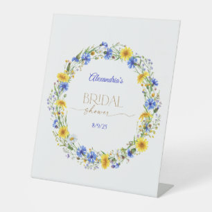 Signe De Table Couronne Fleur sauvage de lavande jaune bleu